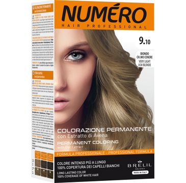 NUMERO Permanent Coloring farba do włosów 9.10 Very Light Ash Blonde 140ml