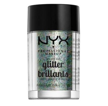 NYX Professional MakeUp Face & Body Glitter brokat do twarzy i ciała 06 Crystal 2.5g