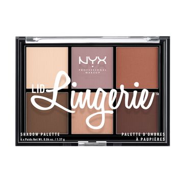 NYX Professional MakeUp Lid Lingerie Shadow Palette paleta matowych cieni do powiek (8.22 g)