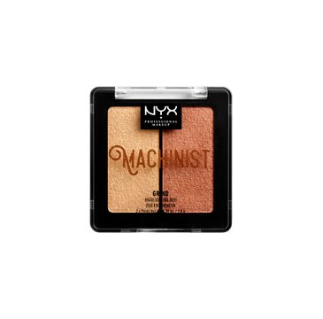 NYX Professional MakeUp Machinist Highlighting Duo podwójny rozświetlacz do twarzy Grind 2x2.8g