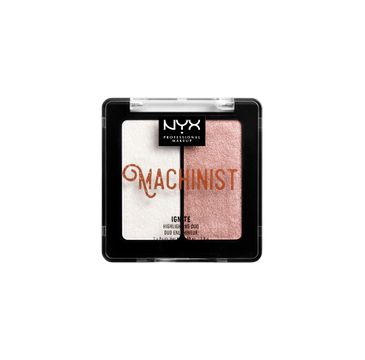 NYX Professional MakeUp Machinist Highlighting Duo podwójny rozświetlacz do twarzy Ignite 2x2.8g