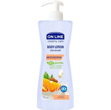 On Line Creamy Care balsam do każdego rodzaju ciała nawilżający olej migdałowy i pomarańcza 400 ml