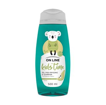 On Line  Kids Time 2w1 żel pod prysznic i szampon Gruszka (500 ml)