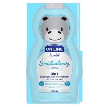 On Line – Le Petit Żel do mycia ciała,włosów i twarzy 3w1 dla dzieci Śmietankowy (350 ml)