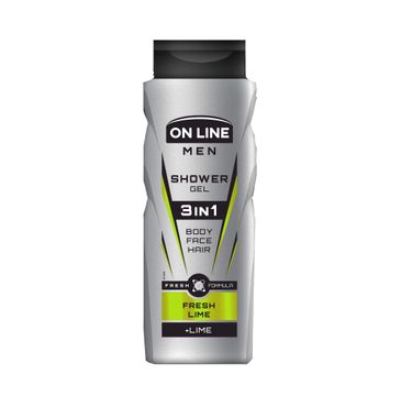 On Line Men  Fresh Lime – żel pod prysznic 3in1 dla mężczyzn (400 ml)