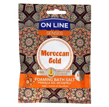 On Line Senses Pieniąca Sól do kąpieli Moroccan Gold 80 g