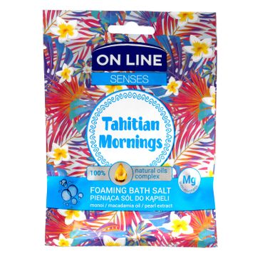 On Line Senses Pieniąca Sól do kąpieli Tahitian Mornings 80 g