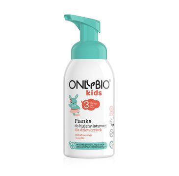 OnlyBio Kids pianka do higieny intymnej dla dziewczynek od 3 roku życia (300 ml)