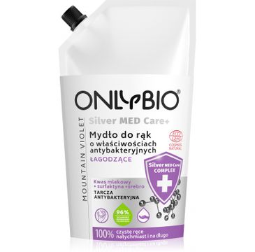 OnlyBio Silver Med Care+ łagodzące mydło do rąk o właściwościach antybakteryjnych Refill (500 ml)