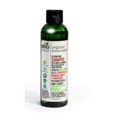 Organic Innovation Naturalny szampon oczyszczająco-regulujący do włosów przetłuszczających się Mięta Pieprzowa i Tymianek (250 ml)