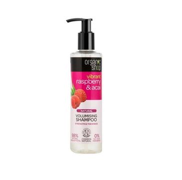 Organic Shop Natural Volumising Shampoo naturalny szampon zwiÄ™kszajÄ…cy objÄ™toÅ›Ä‡ wÅ‚osÃ³w Raspberry & Acai 280ml