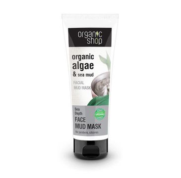 Organic Shop Organic Algae & Sea Mud Facial Mud Mask maska błotna do twarzy (75 ml)