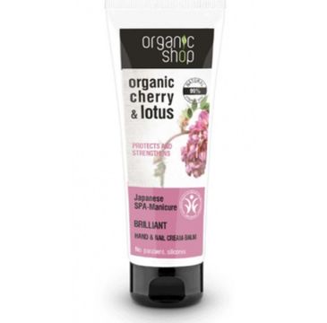 Organic Shop Organic Cherry & Lotus kremowy balsam do rąk i paznokci (75 ml)