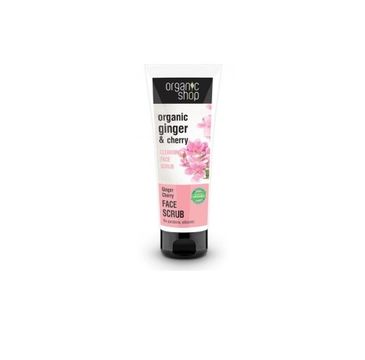 Organic Shop Organic Ginger & Cherry Cleansing Face Scrub oczyszczający scrub do twarzy (75 ml)