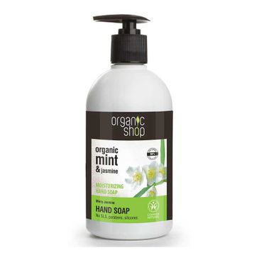 Organic Shop Organic Mint & Jasmine nawilżające mydło do rąk (500 ml)