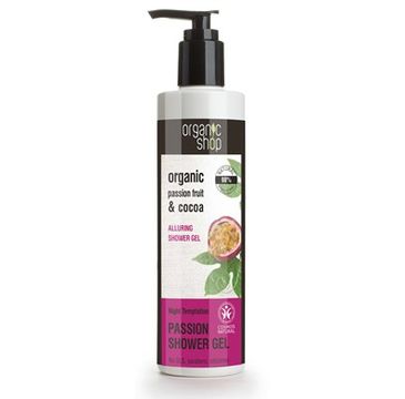 Organic Shop Organic Passion Fruit & Cocoa Alluring Shower Gel żel pod prysznic z masłem kakaowym i ekstraktem z marakui 280ml