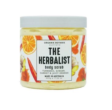 Organik Botanik The Herbalist Body Srub peeling do ciała z kurkumą imbirem marchewką i soczystą pomarańczą (500 g)