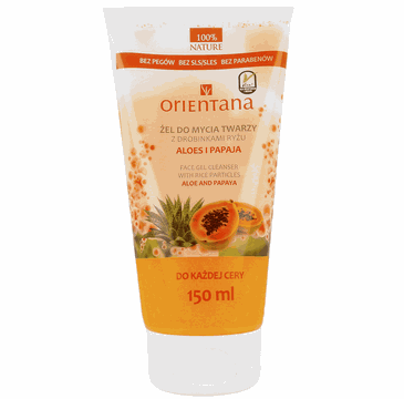 Orientana żel do mycia twarzy Aloes i Papaja (150 ml)