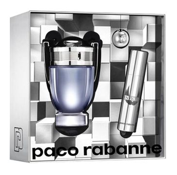 Paco Rabanne Invictus zestaw prezentowy woda toaletowa spray 50 ml + miniatura wody toaletowej 10 ml + breloczek