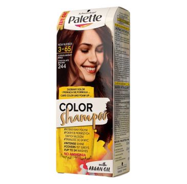 Palette Color Shampoo szampon do każdego typu włosów koloryzujący nr 244 czekoladowy brąz 50 ml
