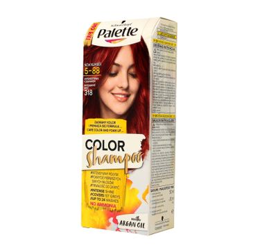 Palette Color Shampoo szampon do każdego typu włosów koloryzujący nr 318 rubinowa czerwień 50 ml