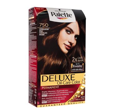 Palette Deluxe farba do każdego typu włosów permanentna nr 750 czekoladowy brąz 100 ml