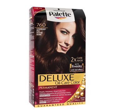 Palette Deluxe farba do każdego typu włosów permanentna nr 760 olśniewający brąz 100 ml