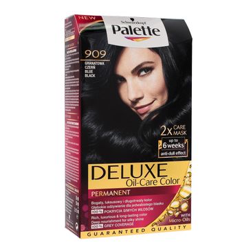 Palette Deluxe farba do każdego typu włosów permanentna nr 909 granatowa czerń 100 ml