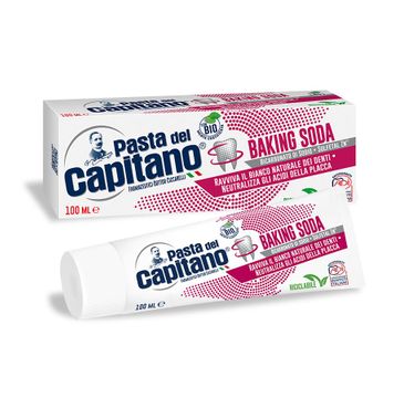 Pasta del Capitano Baking Soda wybielająca pasta do zębów z sodą oczyszczoną 100ml