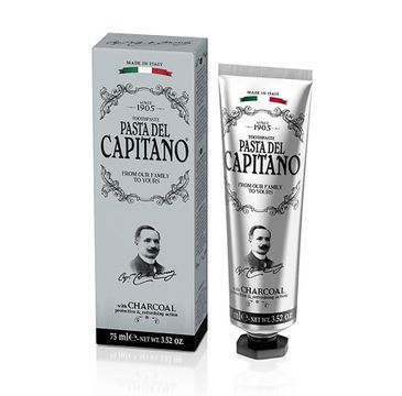 Pasta del Capitano Charcoal pasta do zębów z aktywnym węglem (75 ml)