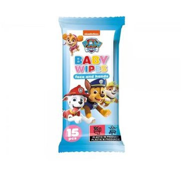 Paw Patrol Baby Wipes chusteczki do buzi i rączek (15 szt.)