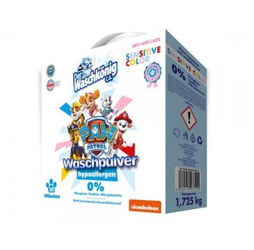 Paw Patrol Washing Powder Hypoallergen proszek do prania tkanin dla dzieci Sensitive Color (1.725 kg)