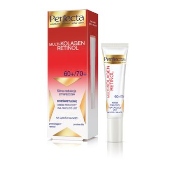 Perfecta Multi-Kolagen Retinol 60+/70+ krem redukujący zmarszczki i rozświetlający pod oczy i na powieki 15 ml