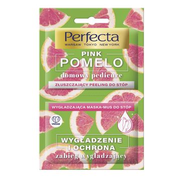 Perfecta Pink Pomelo Peeling złuszczający+Maska mus wygładzająca do stóp (12 ml)