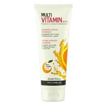 Phytorelax Multi Vitamin A+C+E Vitamin Shower Shampoo multiwitaminowy szampon do włosów i ciała pod prysznic 250ml