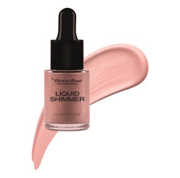 Pierre Rene Professional Liquid Shimmer rozświetlacz w płynie No 02 Rose Gold 15ml