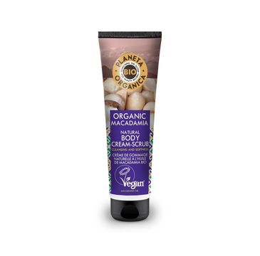 Planeta Organica Macadamia krem-scrub do ciała oczyszczająco-wygładzający (140 ml)