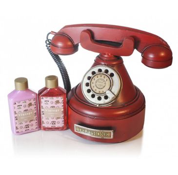 Pokhara – Vintage Red Telephone zestaw balsam do ciała 85ml + żel pod prysznic 85ml (1 szt.)