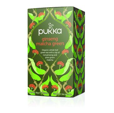 Pukka Ginseng Matcha Green organiczna herbatka zielona z matchą 20 torebek