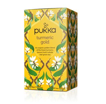 Pukka Turmeric Gold organiczna herbatka z kurkumą i herbatą zieloną 20 torebek