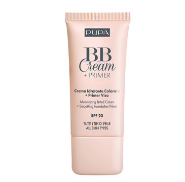 Pupa Milano BB Cream + Primer All Skin Types SPF20 krem BB i baza pod makijaż do wszystkich rodzajów cery 003 Sand 30ml