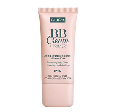 Pupa Milano BB Cream + Primer Combination To Oily Skin SPF20 krem BB i baza pod makijaż do cery tłustej i mieszanej 002 Natural 30ml