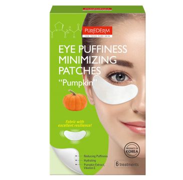 Purederm Eye Puffiness Minimizing Patches żelowe płatki pod oczy Dynia (6 szt.)