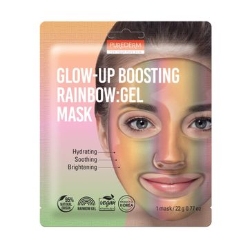 Purederm Glow-Up Boosting Rainbow wegańska hydrożelowa maska na twarz 22g