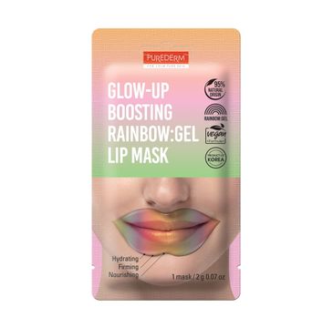 Purederm Glow-Up Boosting Rainbow wegańska hydrożelowa maska na usta (2 g)