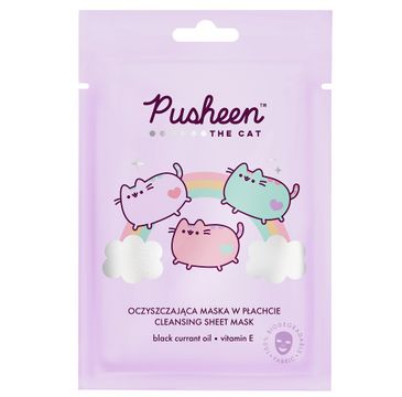 Pusheen Cleansing Sheet Mask oczyszczająca maska w płachcie (17 g)