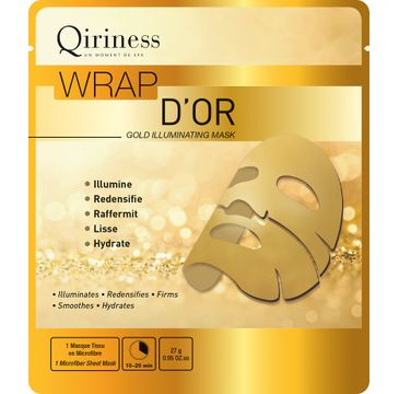 Qiriness Wrap D'Or maska rozświetlająca z 24K złotem 27g