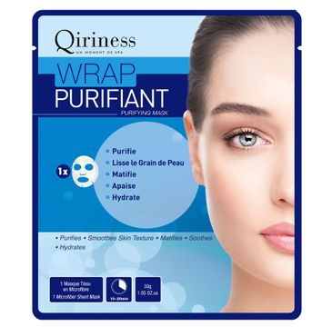 Qiriness Wrap Purifiant maska oczyszczająca z mikrofibry 30g