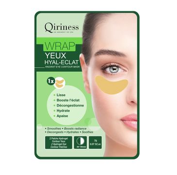 Qiriness Wrap Yeux Hyal-Eclat hydrożelowa maska rozświetlająca pod oczy 2g