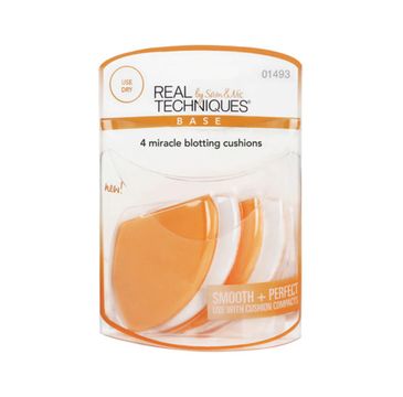 Real Techniques 4 Miracle Blotting Cushions gąbki do makijażu